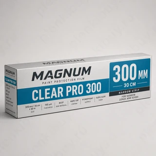 Magnum Clear Pro 300 — глянцевая антигравийная полиуретановая пленка 195 мкм, рулон 30 см x 30 м