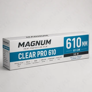 Magnum Clear Pro 610 — глянцевая антигравийная полиуретановая пленка 195 мкм, рулон 61 см x 30 м