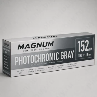 Magnum Photochromic Gray — глянцевая антигравийная полиуретановая пленка 190 мкм, рулон 152 см x 15 м