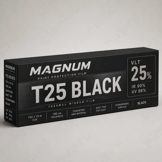 Magnum T25 Black — черная антигравийная полиуретановая пленка 190 мкм, рулон 152 см x 15 м