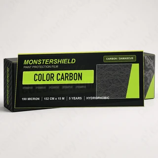 MonsterShield Color Carbon — глянцевая антигравийная полиуретановая пленка 190 мкм, рулон 152 см x 15 м