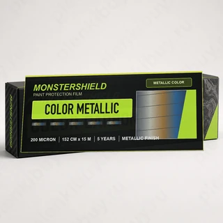 MonsterShield Color Metallic — глянцевая антигравийная полиуретановая пленка 200 мкм, рулон 152 см x 15 м