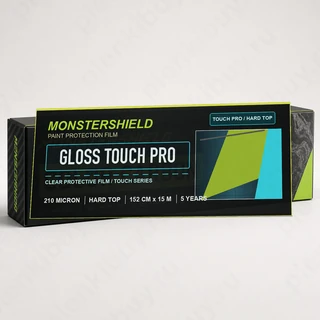 MonsterShield Gloss Touch Pro — глянцевая антигравийная полиуретановая пленка 210 мкм, рулон 152 см x 15 м