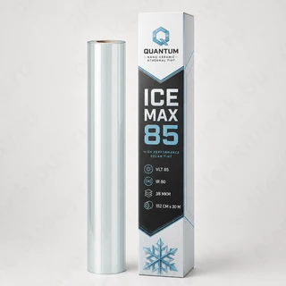 Quantum Ice Max 85 — глянцевая тонировочная пленка 85% VLT, ИК-защита 80%, рулон 152 см x 30 м
