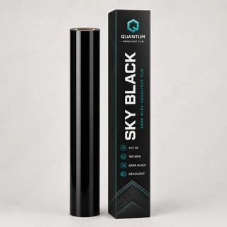 Quantum Sky Black 1524 мм — глянцевая антигравийная полиуретановая пленка 180 мкм, рулон 152 см x 15 м