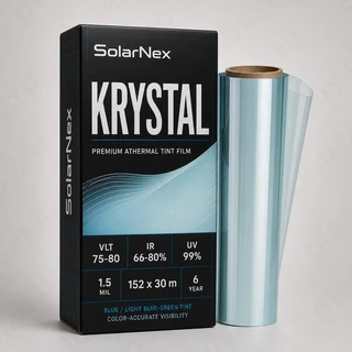 SolarNex Krystal — тонировочная пленка 75% VLT, ИК-защита 68%, рулон 152 см x 30 м