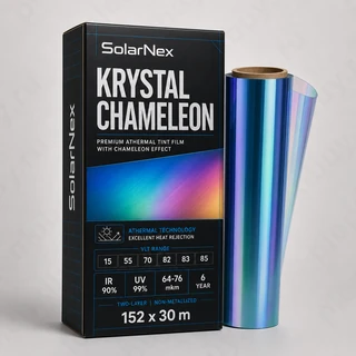 SolarNex Krystal Chameleon — тонировочная пленка 15% VLT, ИК-защита 90%, рулон 152 см x 30 м