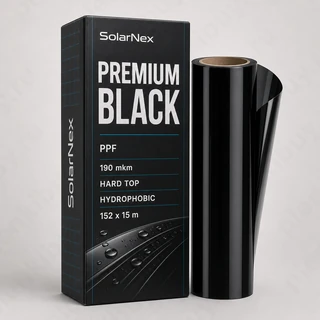 SolarNex Premium Black — черная антигравийная полиуретановая пленка 190 мкм, рулон 152 см x 15 м