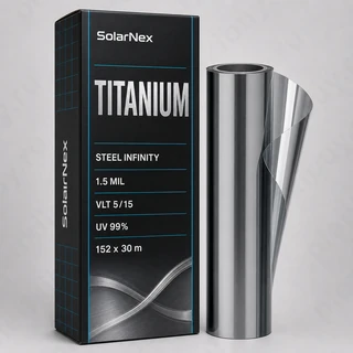 SolarNex Titanium — steel-infinity тонировочная пленка 5% VLT, рулон 152 см x 30 м
